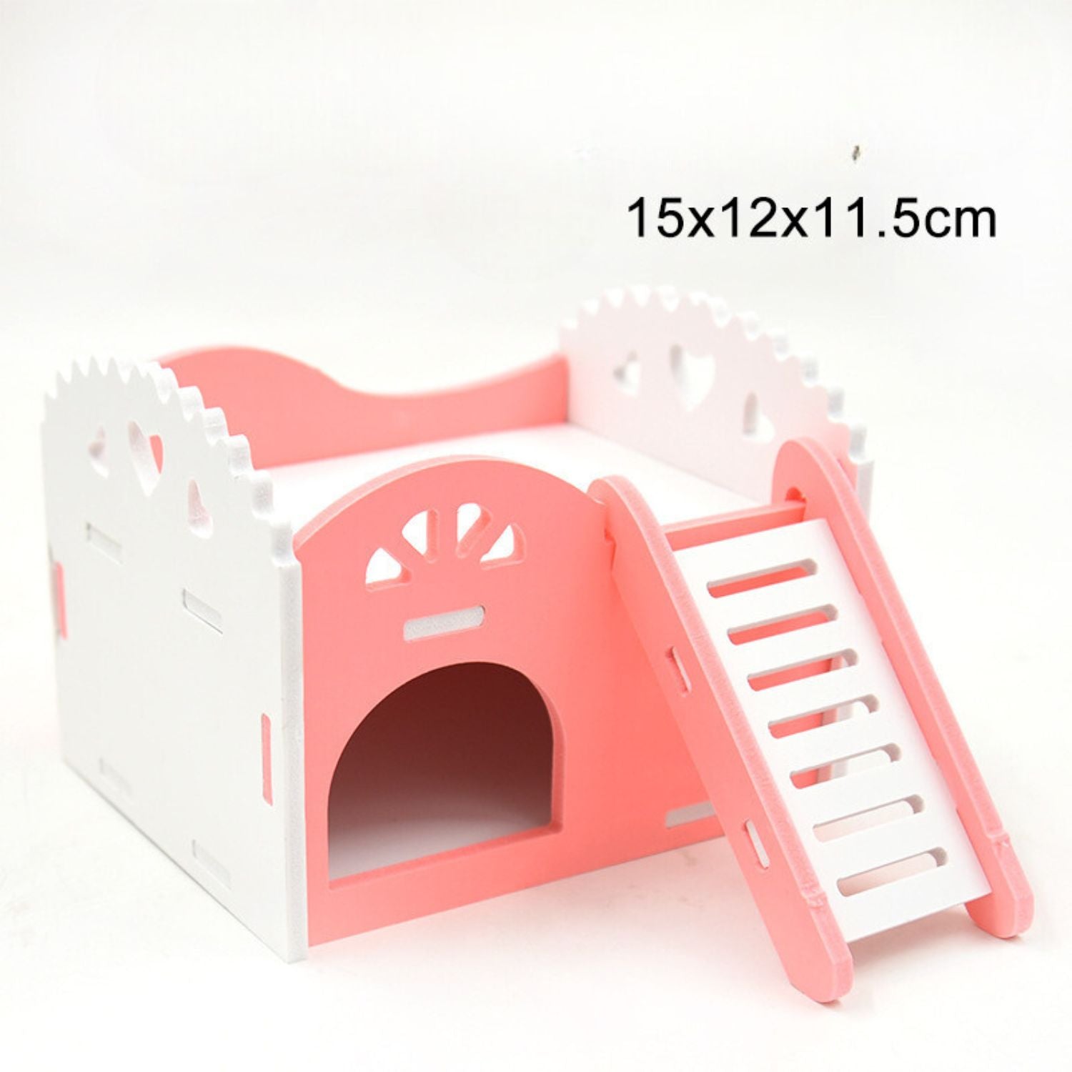 Hamster Speelset roze huisje met ladder en hartjes